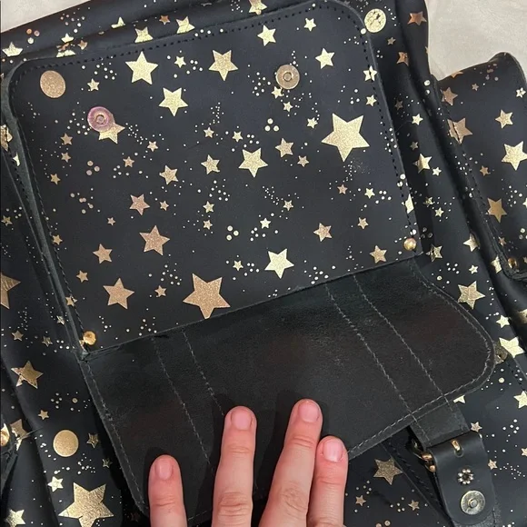 Grafea Hari II Black and Gold Star Backpack display picture 2